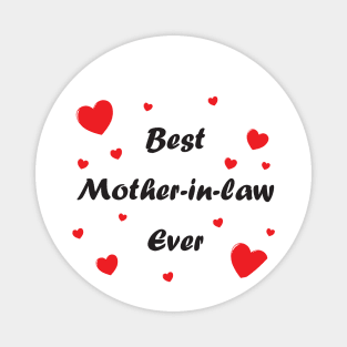 Best mother-in-law ever heart doodle hand drawn design Magnet